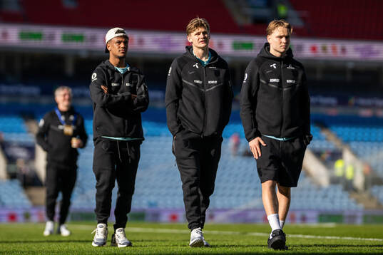 Oscar Bobb, David Møller Wolfe and Andreas Schjelderup of