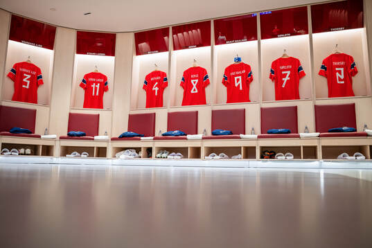 The kits of Kristoffer Ajer, Jørgen Strand Larsen, Leo