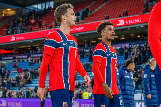 Felix Horn Myhre and Oscar Bobb of Norway