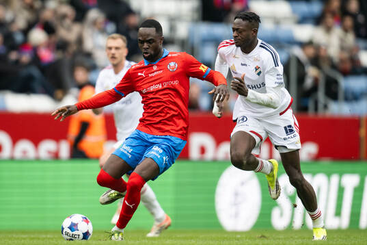 Helsingborgs Adam Akimey och Östers Kingsley Gyamfi