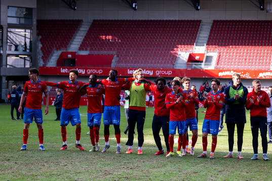 Helsingborgs spelare jublar
