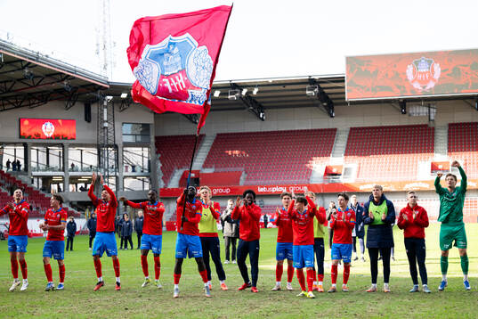 Helsingborgs spelare jublar