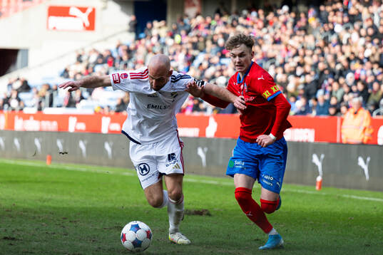 Helsingborgs Alexander Johansson och Östers Sebastian