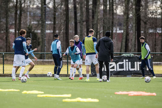 Gävle spelare värmer upp