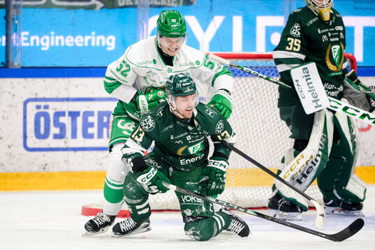 Rögles Felix Nilsson och Färjestads Joel Kellman