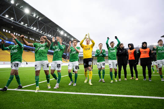 Brages spelare jublar