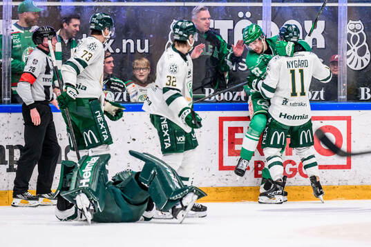 Rögles Albin Sundsvik och Färjestads Joakim Nygård