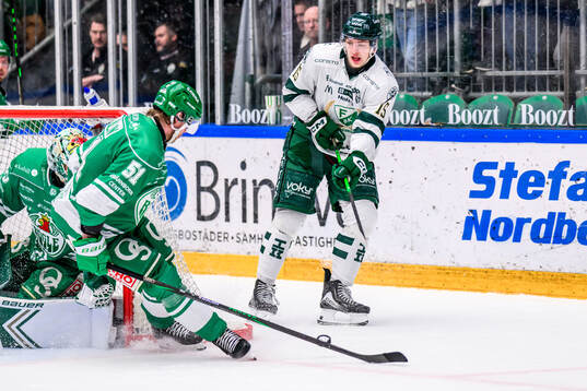 Rögles Calle Själin och Färjestads Jack Berglund