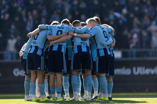 Djurgårdens spelare samlas