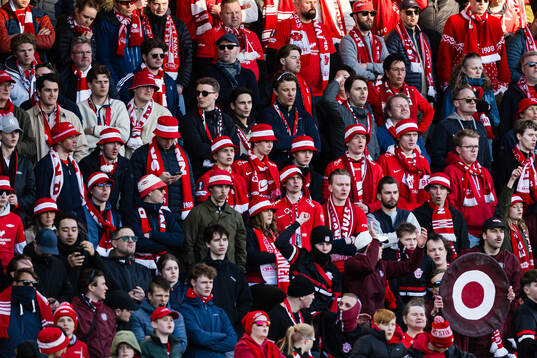 Spectators in the stands