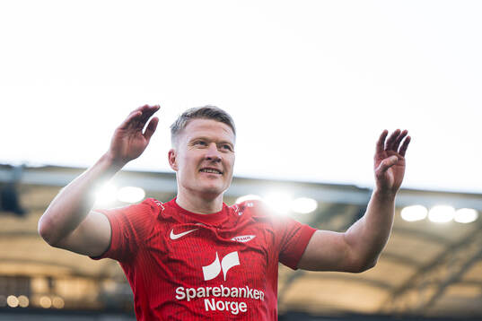 Kristian Eriksen of Brann celebrates