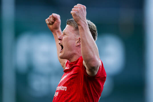 Kristian Eriksen of Brann celebrates