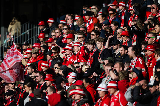 Spectators in the stands