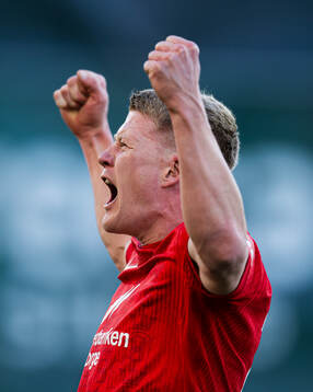 Kristian Eriksen of Brann celebrates