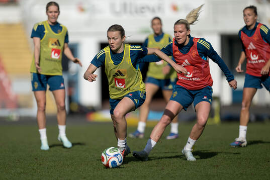 Beata Olsson of Sweden at a training session