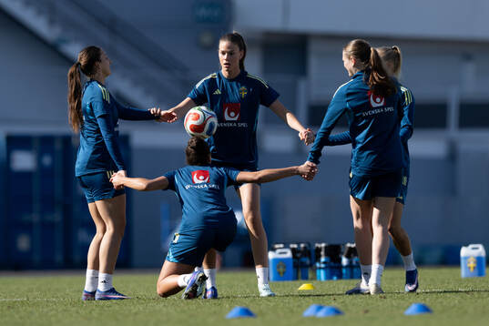 Bella Andersson of Sweden at a training session