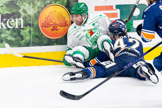 Rögles Linus Sandin och Växjös Kalle Kratz