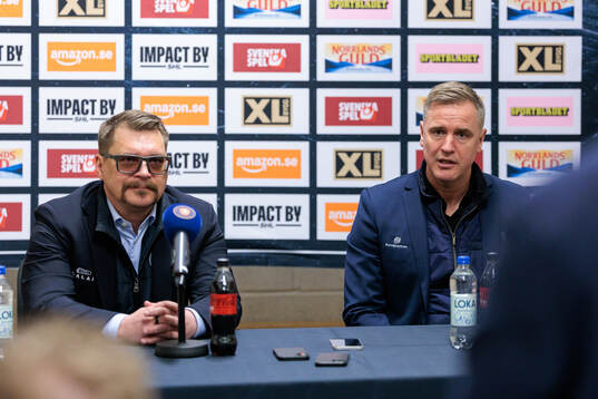 Växjös tränare Björn Hellkvist och Rögles tränare Dan