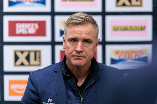 Rögles tränare Dan Tangnes på presskonferens