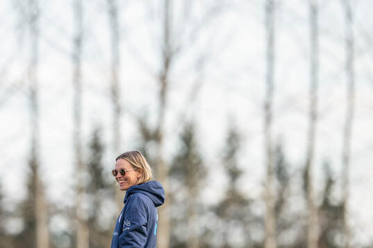 Carina Olset Hovda, press officer of the Norwegian women's