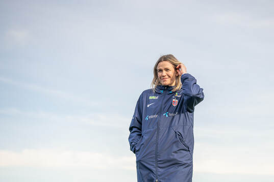 Carina Olset Hovda, press officer of the Norwegian women's