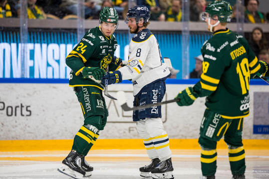 Björklövens Linus Cronholm och Södertäljes William Wiå