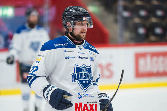 arlskogas Viktor Lang innan ishockeymatchen i