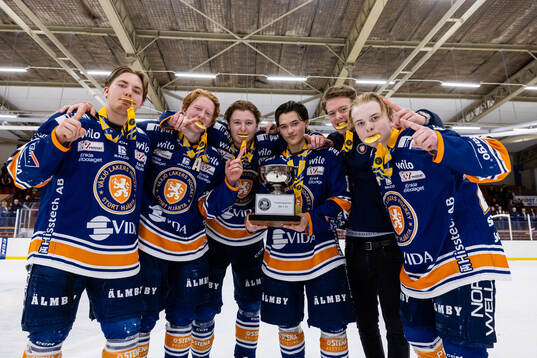 Växjös spelare jublar