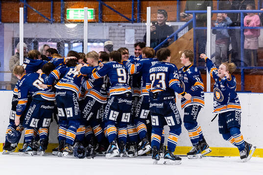 Växjös spelare jublar