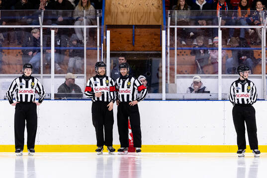 linjedomare Emil Göthberg, domare David Gustafsson, domare