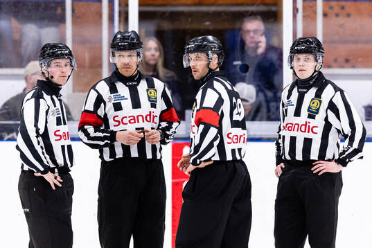 linjedomare Pontus Littmar, domare David Gustafsson, domare