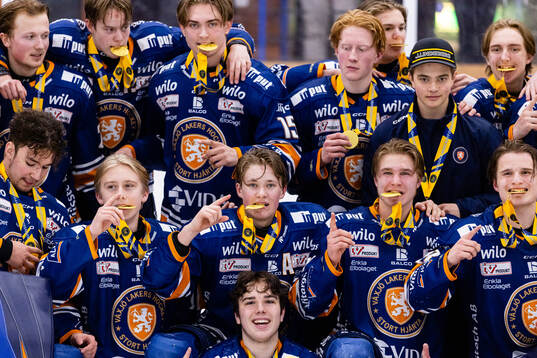 Växjös spelare jublar