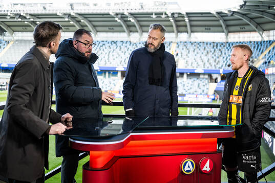 Alexander Axén och Olof Lundh, experter på TV4,