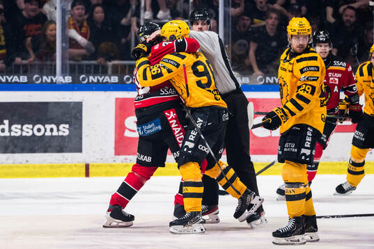 Luleås Pontus Själin och Skellefteås Rickard Hugg