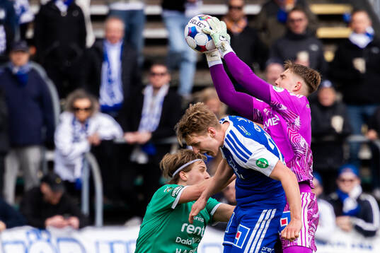 IFK Norrköpings målvakt Theo Krantz och Aleksander Opsahl