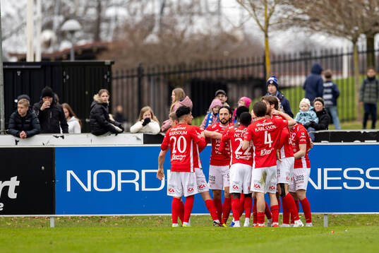 Degerfors spelare jublar