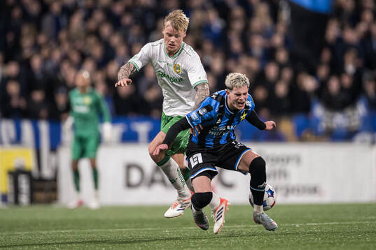 Hammarbys Victor Eriksson och Sirius Robbie Ure