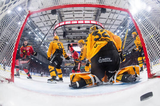 Luleås Brian O'Neill och Brendan Shinnimin jublar