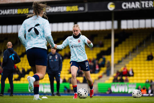 Emilie Joramo of Norway warms up