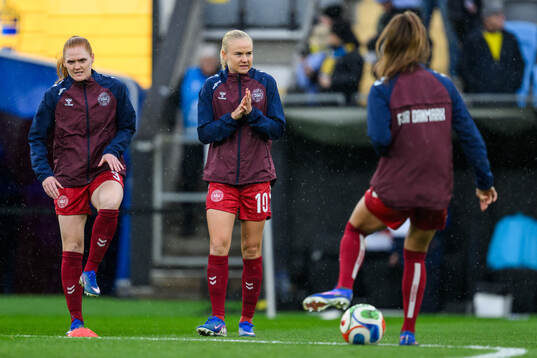 Sofie Svava and Pernille Harder of Denmark