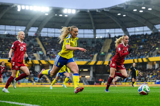 Smilla Holmberg of Sweden and Kathrine Kuhl of Denmark