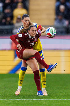 Bella Andersson of Sweden and Cecilie Fløe of Denmark