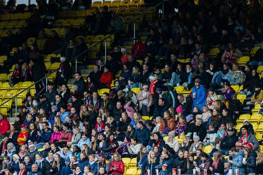 Spectators in the stands