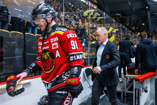 Luleås Brian O'Neill och tränare Thomas Berglund