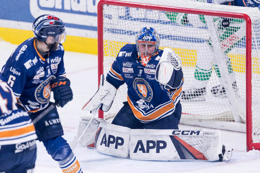Växjös målvakt Ludvig Persson vid Rögles 0-2