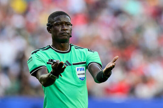Referee Pierre Atcho
