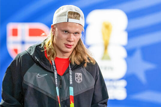 Erling Braut Haaland of Norway arrives