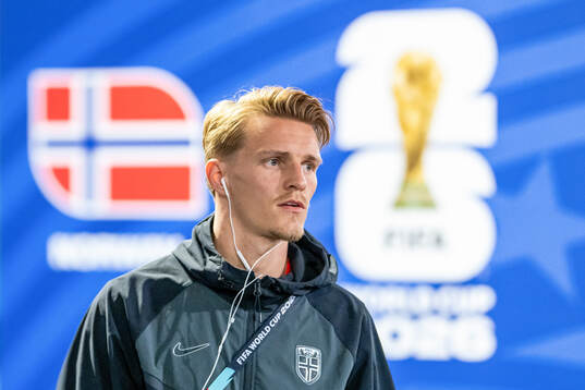 Martin Ødegaard of Norway arrives