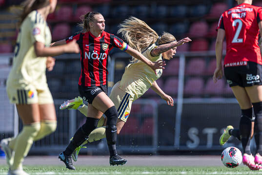 Brommapojkarnas Frida Thörnqvist och Djurgårdens Therese