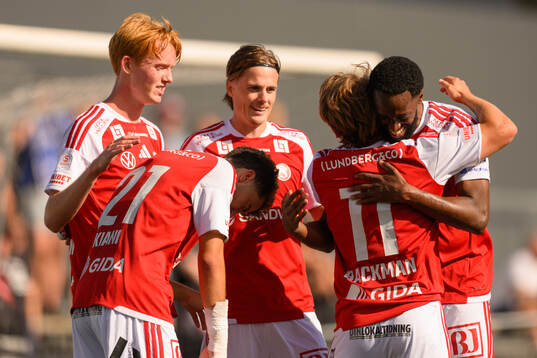 Sandvikens spelare jublar